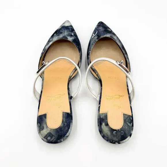 Christian Louboutin Choc Lock Pointed Toe Mules Flats EU 37 US 7 - Picture 6 of 13